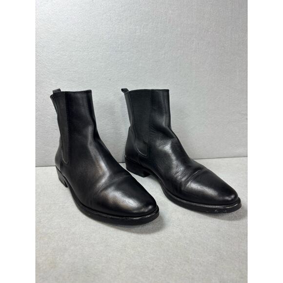 Coach Lucia Black leather Chelsea boot women's 8.5 - Picture 1 of 13